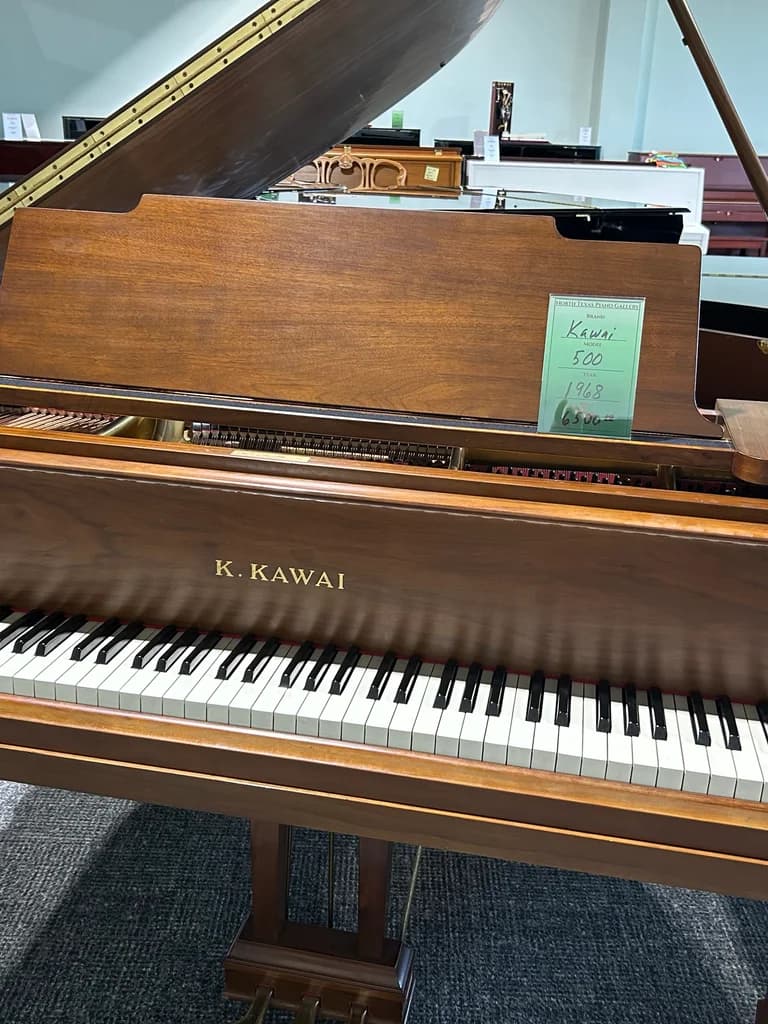 1968 Kawai 500 grand piano in satin walnut, front view